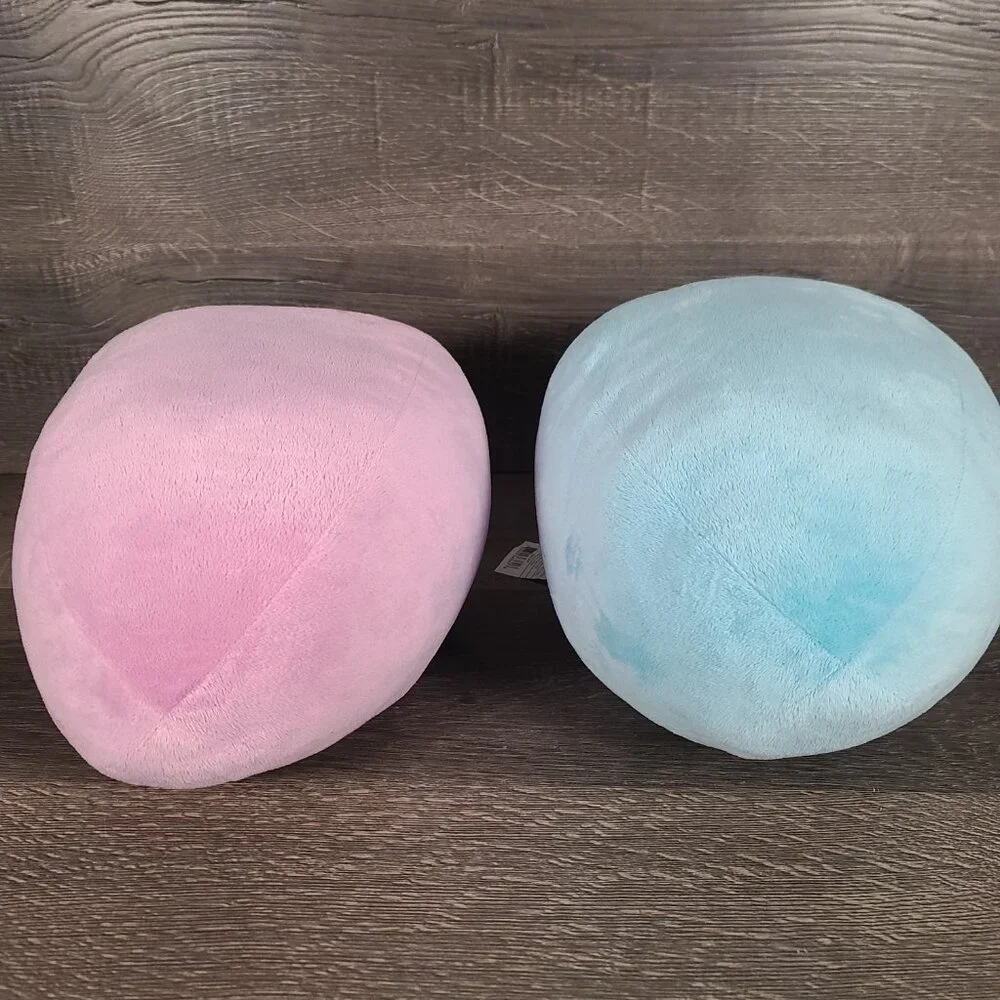 SimplyHome Lot of 2 Plush Easter Eggs from Blue and Purple 13x8